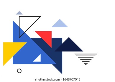 Colorful geometric background. Abstract geometric triangles background. Simple geometric background. Template for poster, backdrop, book cover, brochure, and vector illustration. Eps10 vector.