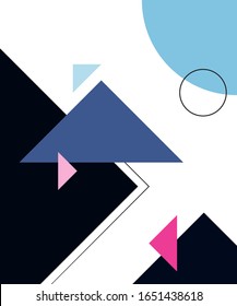 Farbiger geometrischer Hintergrund. Abstrakter geometrischer Dreieckshintergrund. Einfaches geometrisches Hintergrundbild. Vorlage für Poster, Hintergrund, Buchabdeckung, Broschüre und Vektorillustration-Illustration. EPS10-Vektorillustration