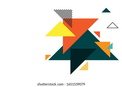 Colorful geometric background. Abstract geometric triangles background. Simple geometric background. Template for poster, backdrop, book cover, brochure, and vector illustration. Eps10 vector