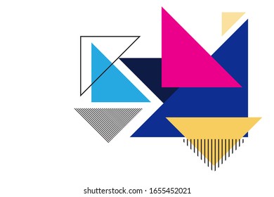 Fondo geométrico colorido. Fondo abstracto de triángulos geométricos. Plantilla para carteles, fondos, portada de libros, folleto e ilustración vectorial. Vector Eps10