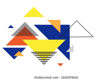 Colorful geometric background. Abstract geometric triangles background. Template for poster, backdrop, book cover, brochure, and vector illustration. Eps10 vector