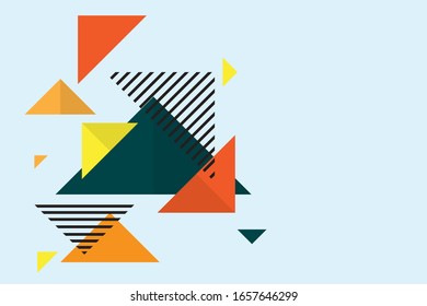 Colorful geometric background. Abstract geometric triangles background. Template for poster, backdrop, book cover, brochure, and vector illustration. Eps10 vector
