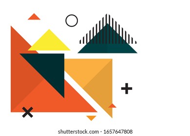 Colorful geometric background. Abstract geometric triangles background. Template for poster, backdrop, book cover, brochure, and vector illustration. Eps10 vector