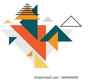 Colorful geometric background. Abstract geometric triangles background. Template for poster, backdrop, book cover, brochure, and vector illustration. Eps10 vector
