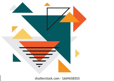 Colorful geometric background. Abstract geometric triangles background. Template for poster, backdrop, book cover, brochure, and vector illustration. Eps10 vector