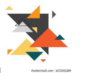 Colorful geometric background. Abstract geometric triangles background. Template for poster, backdrop, book cover, brochure, and vector illustration. Eps10 vector