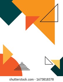 Colorful geometric background. Abstract geometric triangles background. Template for poster, backdrop, book cover, brochure, and vector illustration. Eps10 vector