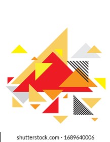 Fondo geométrico colorido. Fondo abstracto de triángulos geométricos. Plantilla para carteles, fondos, portada de libros, folleto e ilustración vectorial.