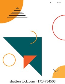 Colorful geometric background. Abstract geometric triangles background. Simple geometric background. Template for poster, backdrop, book cover, brochure, and vector illustration. Eps10 vector