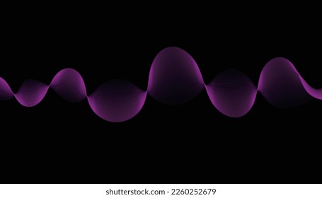 Colorful Geometric Background. Abstract wave lines dynamic flowing colorful light isolated on black background.