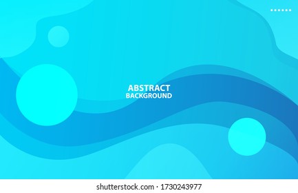 Colorful geometric background. Blue elements with fluid gradient. Dynamic shapes composition. Vector illustration