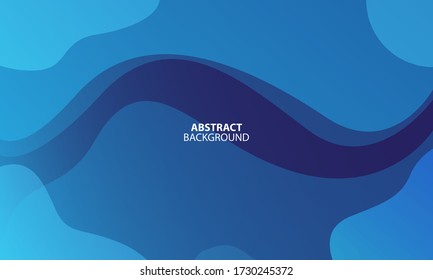 Fondo geométrico colorido. Elementos azules con gradiente de fluido. Composición dinámica de formas. Vector Eps10