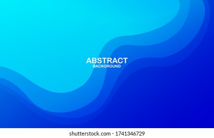 Colorful geometric background. Blue elements with fluid gradient. Dynamic shapes composition. Eps10 vector