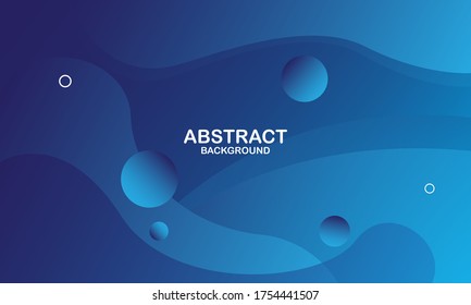 Colorful geometric background. Blue elements with fluid gradient. Dynamic shapes composition. Vector illustration