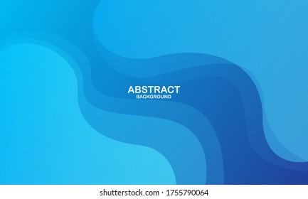 Fondo geométrico colorido. Elementos azules con gradiente de fluido. Composición dinámica de formas. Ilustración del vector