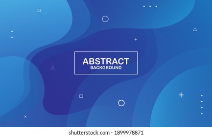 Colorful Geometric Background. Blue Elements With Fluid Gradient. Fluid Shapes Composition. Eps10 Vector