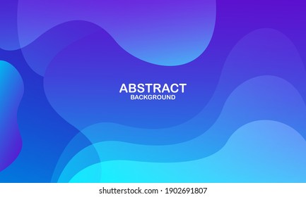 Colorful Geometric Background. Blue Elements With Fluid Gradient. Dynamic Shapes Composition. Eps10 Vector