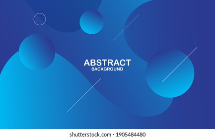 Colorful Geometric Background. Blue Elements With Fluid Gradient. Dynamic Shapes Composition. Eps10 Vector