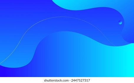 Colorful geometric background. Blue elements with fluid gradient. Template for invitation, business card for presentation design
