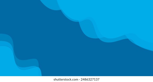 Bunter geometrischer Hintergrund. Blaue Elemente mit Flüssigkeitsgradienten. Dynamische Formen. Vektorillustration