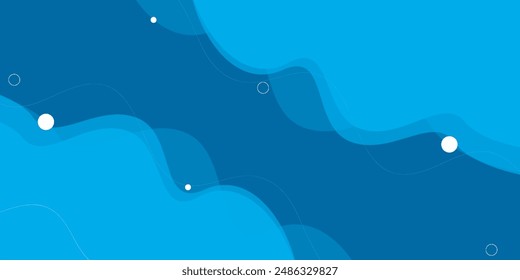 Colorful geometric background. Blue elements with fluid gradient. Dynamic shapes composition. Vector illustration