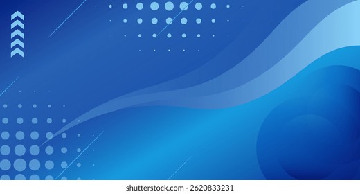 Fondo geométrico colorido. Elementos azules con gradiente de fluido. Composición de Formas dinámicas. Vector Eps10