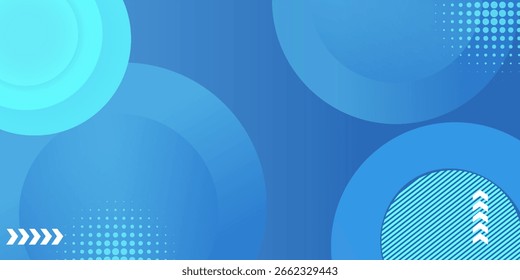 Fundo geométrico colorido. Elementos azuis com gradiente de fluido.