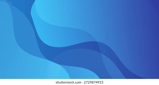 Fondo geométrico colorido. Elementos azules con gradiente fluido. Composición dinámica de Formas. Vector Eps10