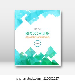 Colorful geometric background brochure template