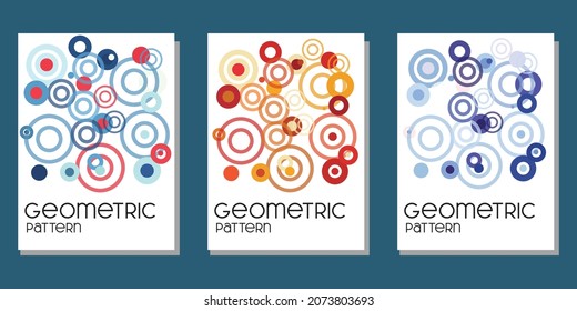 colorful geometric background for calendar, book cover, wall decor and tote bag
