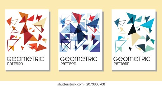 colorful geometric background for calendar, book cover, wall decor and tote bag