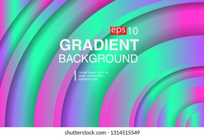 Colorful geometric background circle gradient composition