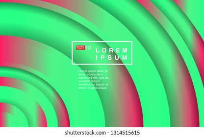 Colorful geometric background circle gradient composition