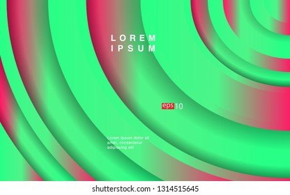Colorful geometric background circle gradient composition