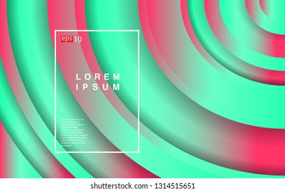 Colorful geometric background circle gradient composition