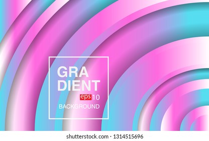 Colorful geometric background circle gradient composition