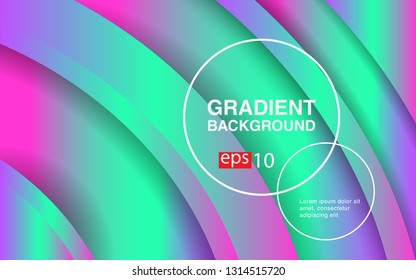 Colorful geometric background circle gradient composition