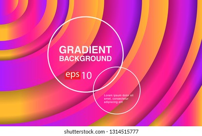 Colorful geometric background circle gradient composition