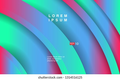 Colorful geometric background circle gradient composition