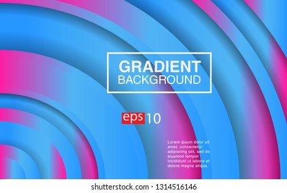 Colorful geometric background circle gradient composition