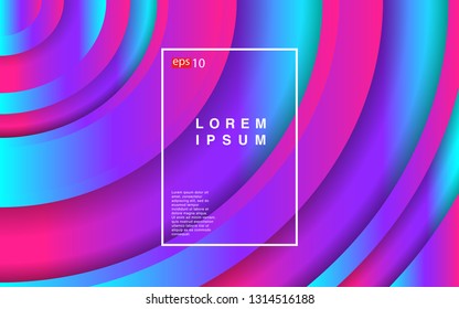 Colorful geometric background circle gradient composition