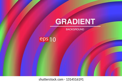 Colorful geometric background circle gradient composition