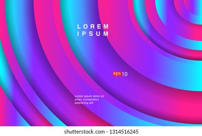 Colorful geometric background circle gradient composition