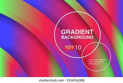 Colorful geometric background circle gradient composition