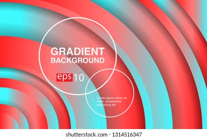 Colorful geometric background circle gradient composition