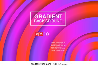 Colorful geometric background circle gradient composition