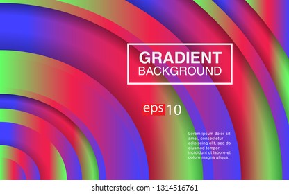 Colorful geometric background circle gradient composition