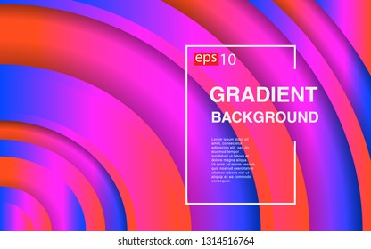 Colorful geometric background circle gradient composition