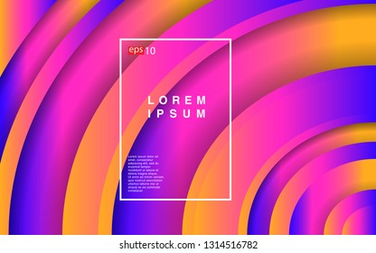 Colorful geometric background circle gradient composition