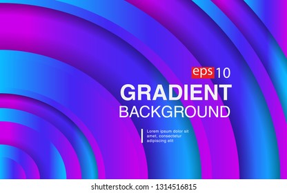Colorful geometric background circle gradient composition